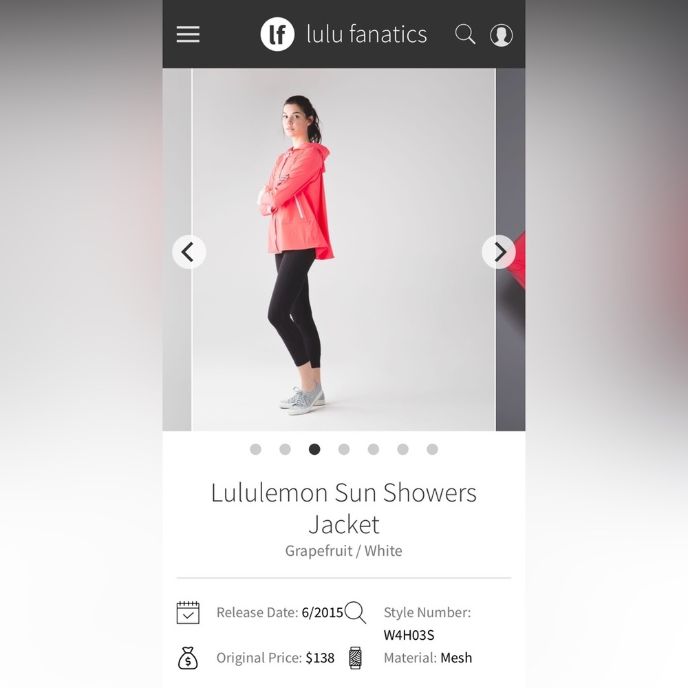 Lululemon Athletica Coral Jacket